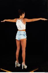 Whole Body Woman T poses Casual Slim Studio photo references